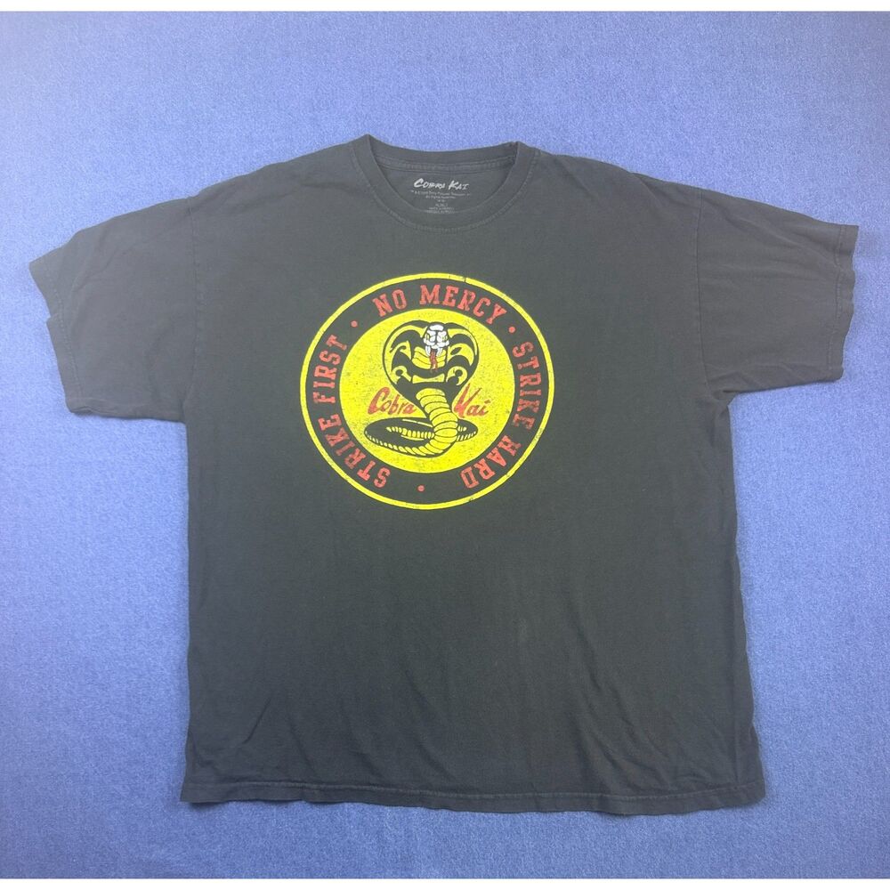 Cobra Kai No Mercy Strike First Hard Men’s Graphic T-Shirt Black